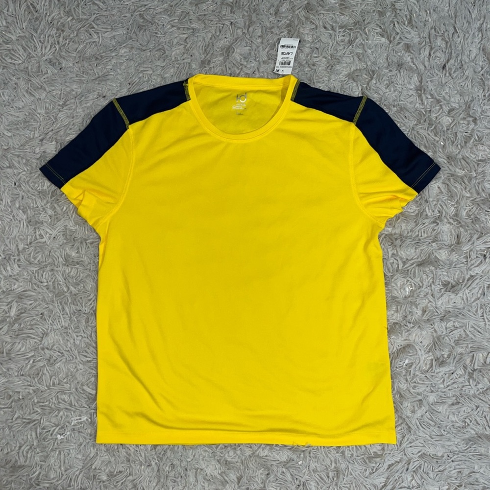 Lemon/navy jersey tshirt size L from ID ideology.